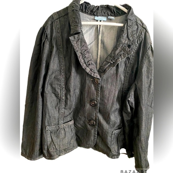 NWOT Catherines Liz & Me Jacket, Dark wash, Denim, Plus Sz 4x, 30W, 32W - Picture 10 of 11